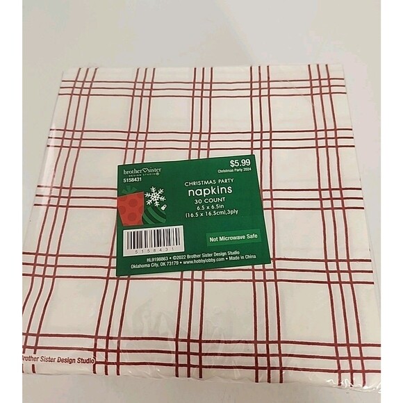 Lot Of 5 Sets Brother Sister Design Paper Napkins CHRISTMAS Party 50 in Each 250 - Picture 3 of 3